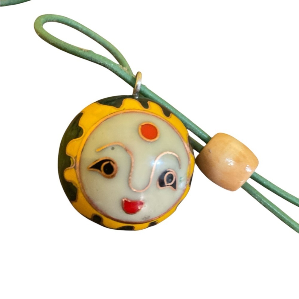 90’s  Sun Baoding BallChime Necklace. Chimes. Yin Yang/Angel.  Good Fortune.